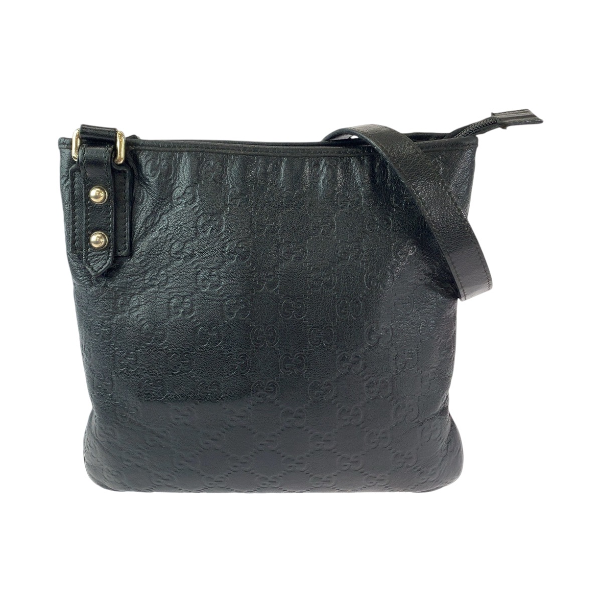 美品 グッチシマ ブラック 黒 シルバー金具 レザー 239347 ショルダーバッグ ポシェット メンズ 408715 27,720円