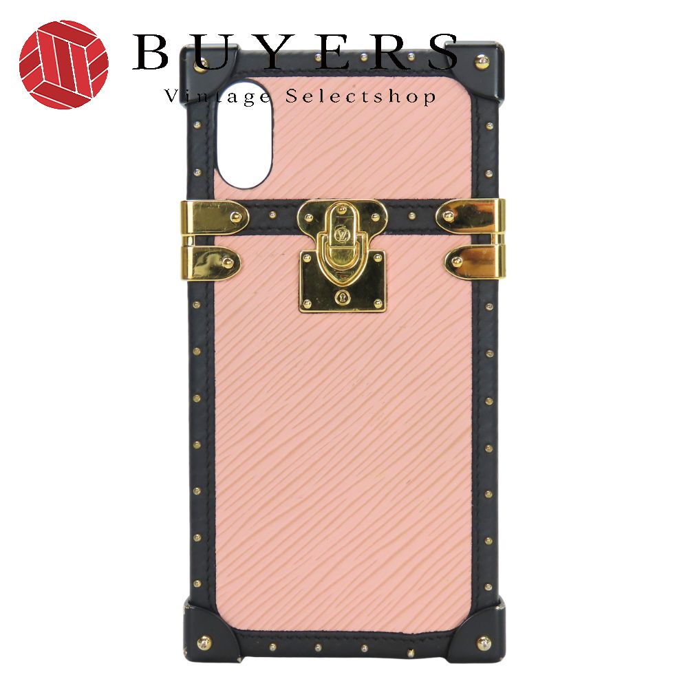 中古 iPhoneケース アイ・トランク M67894 エピレザー ローズバレリーヌ ノワール iPhoneX / Xs 携帯ケース スマホケース レディース 女性