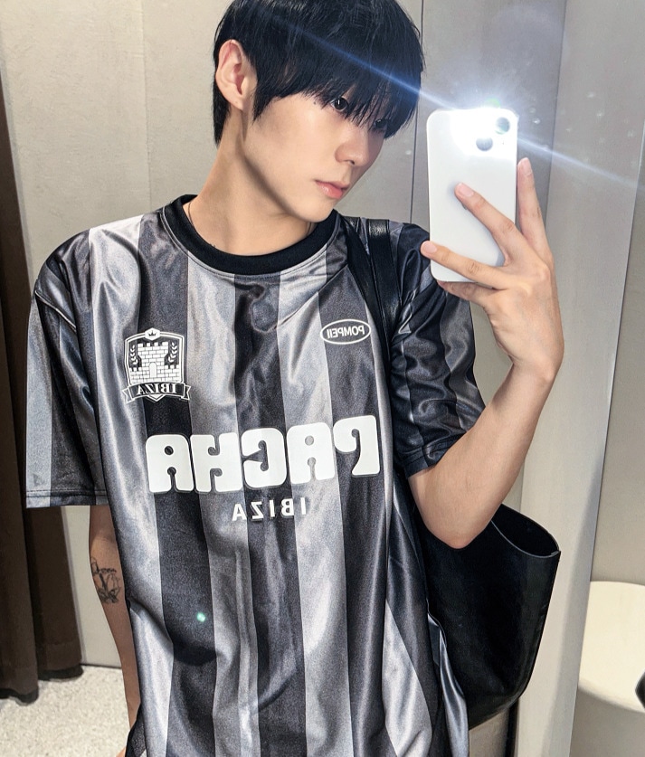 [COSYHARU公式] Sporty Jersey Short Sleeve Tee