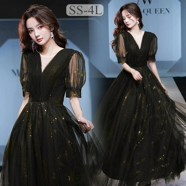 ドレス 大人 ピアノ 発表会 ミモレ丈ドレス 演奏会 演奏会用ドレス ピアノ発表会 結婚式 高校生 パーティードレス 演奏会ドレス 大きいサイズ 母親 コンクール イブニングドレス ミモレ丈 大きいサ