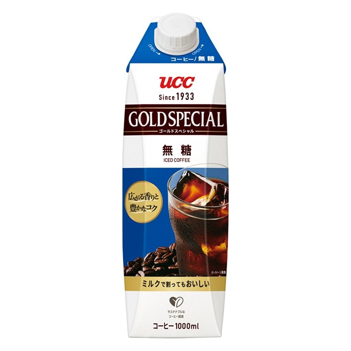 【送料無料】UCC ゴールドスペシャル アイスコーヒー 無糖 紙パック 1000ml2ケース/24本