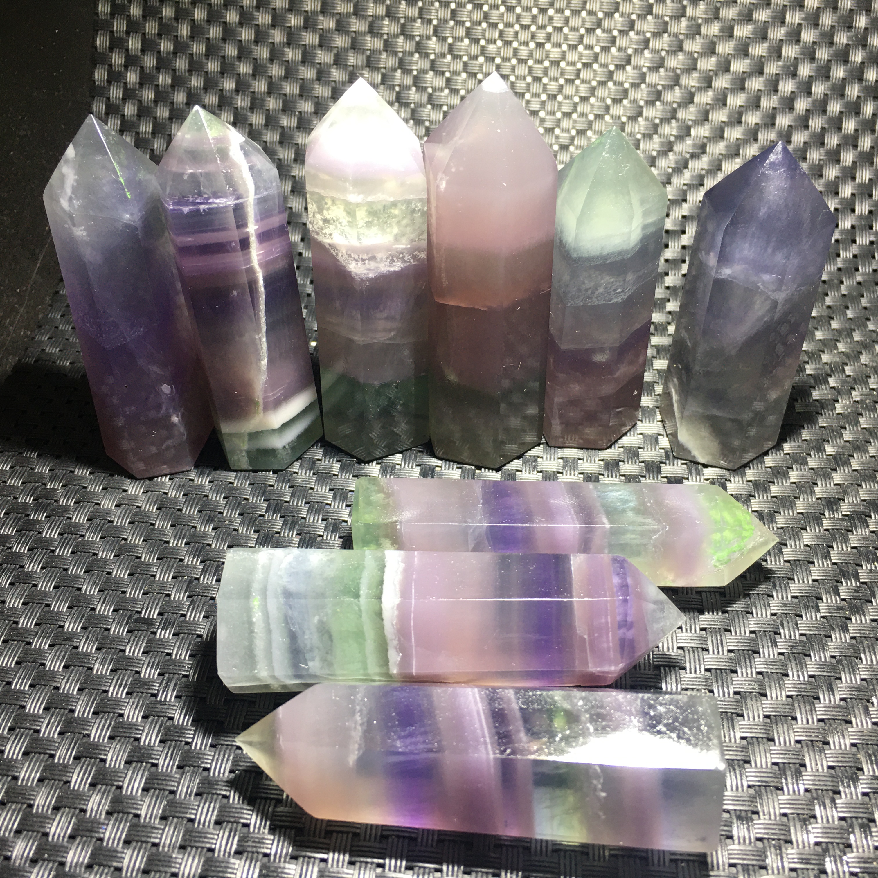 萤石柱子，天然水晶，675g