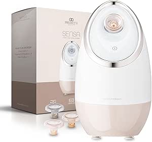 ナノイオンフェイシャルスチーマー ディープ毛穴クレンジング 温ミスト噴霧器 保湿と水分補給 ホームフェイスサウナ エッセンシャルオイルバスケット3個付き