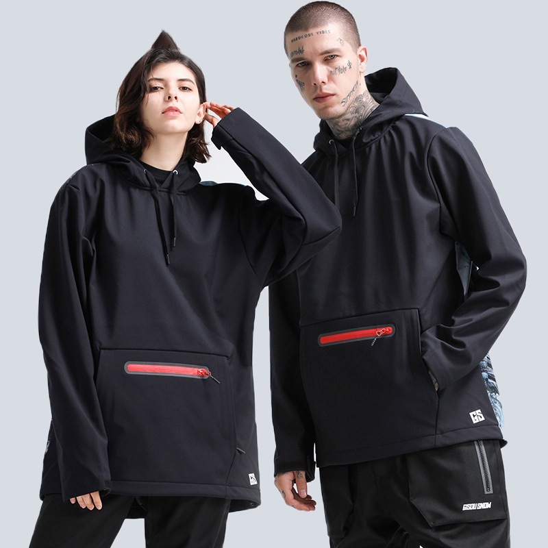 スノーボード ウェア プルオーバー パーカー 単品 ロング丈 メンズ レディース スノーウェア スノボ スキーウェア 防風防水防雪防寒保温通気 耐摩擦 韓国 Snowboardwear