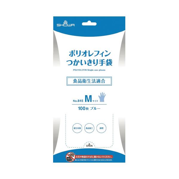 (まとめ) ショーワグローブ ポリオレフィン つかいきりグローブ M 100枚 (×10セット) 5,447円
