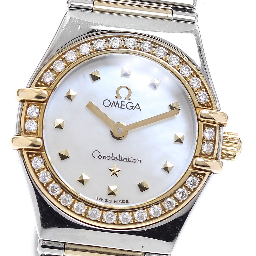 オメガ OMEGA 1365.71 コンステレーション YGコンビ ダイヤベゼル クォーツ レディース _889035【中古】