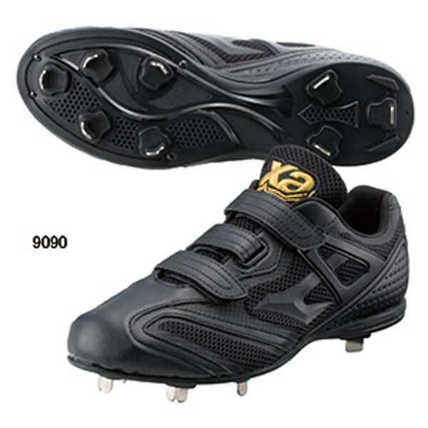 ザナックス トラストCL ベルト式樹脂底野球スパイク 25.5cm ブラック×ブラック #BS-320CL-9090