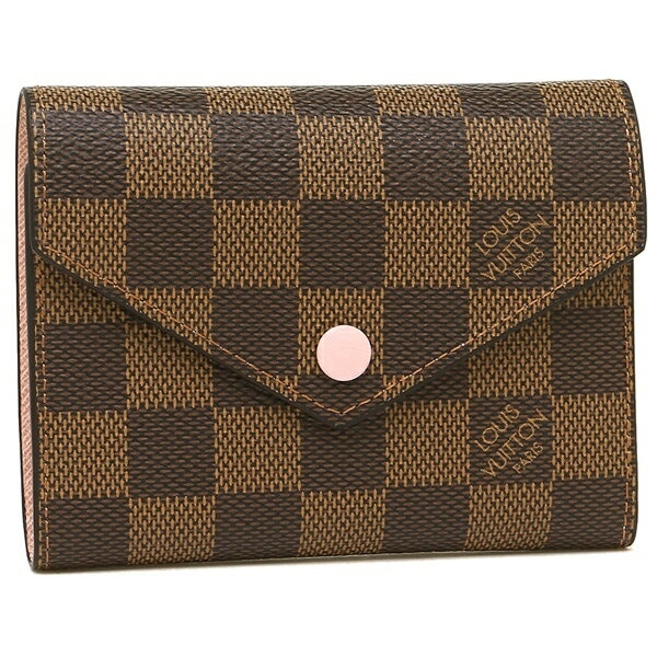 ルイヴィトン 財布 LOUIS VUITTON N61700 ポルトフォイユヴィクトリーヌ ミニ財布 レディース 三つ折り財布 ローズバレリーヌ 茶色