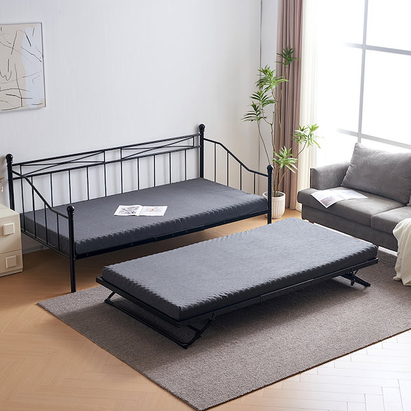 102×206cmブラック親子ベッド 二段ベッド多段ベッド シングル北欧風おしゃれ 子供部屋 新作