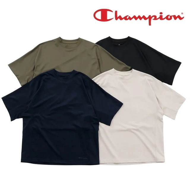 チャンピオン メンズ トップス リカバリーウェア ショートスリーブTシャツ 血行促進 疲労軽減 吸汗速乾 抗菌防臭 半袖 レディース アパレル C3-CS390 ブラック 黒 ネイビー オリーブ サン