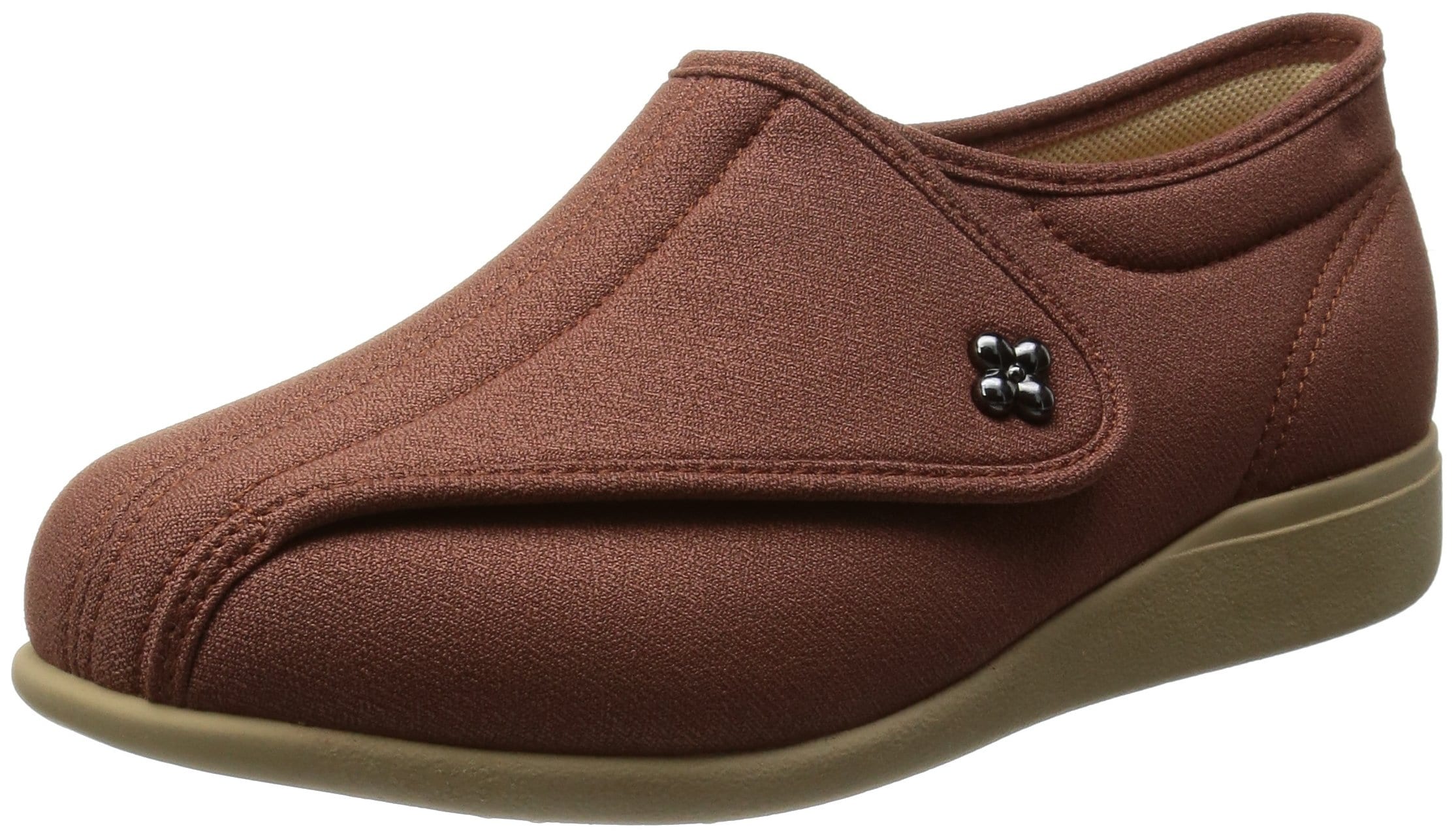 快歩主義 介護シューズ 軽量 転倒予防 リハビリ 幅広3E KHS L011 レディース レンガストレッチ 24.5 cm 3E