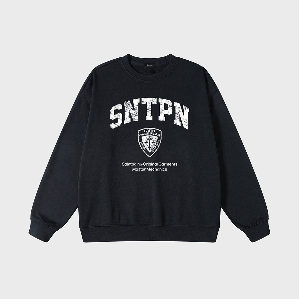SP POLICE HEAVYWEIGHT OVERFIT SWEATSHIRT-BLACK