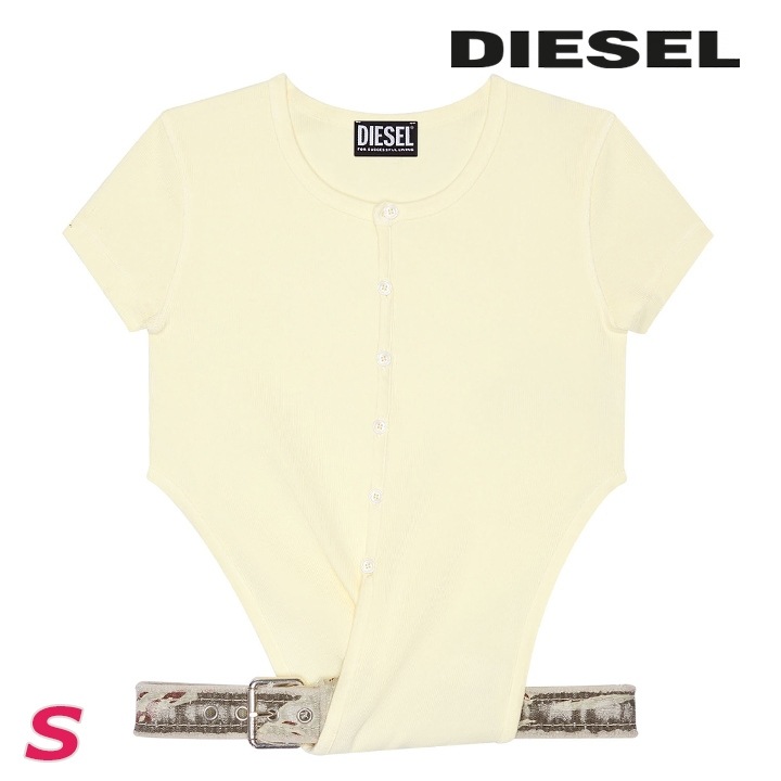 半袖リブカットソー レディース T-HOLDY ベルト付き バックオープン die-l-t-f4-68h