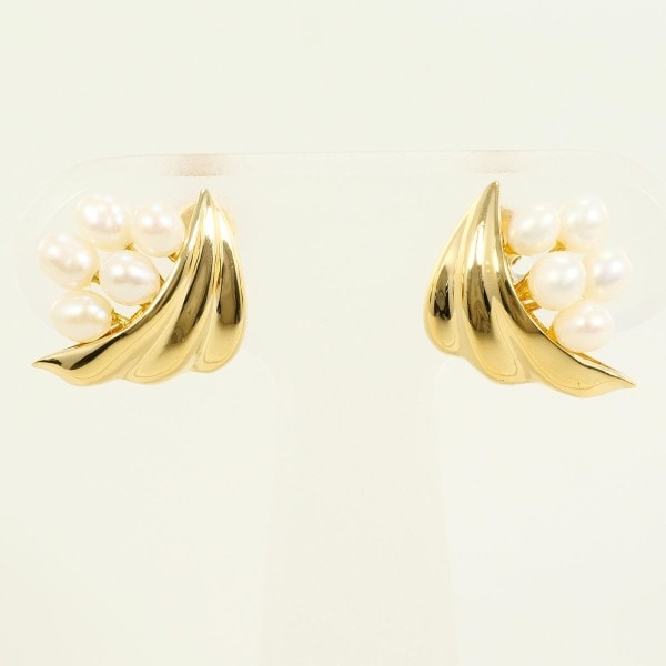 K18 18金 YG イエローゴールド イヤリング パール(真珠) ジュエリー 中古