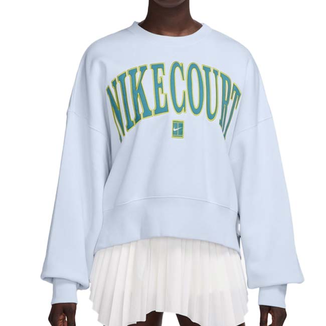 日本サイズ ナイキ(NIKE) 2025 SP レディース COURT PHOENIX FLEECE オーバーオーバーサイズ クルーネック 長袖スウェットシャツ HQ0352-085(25y1mテニス