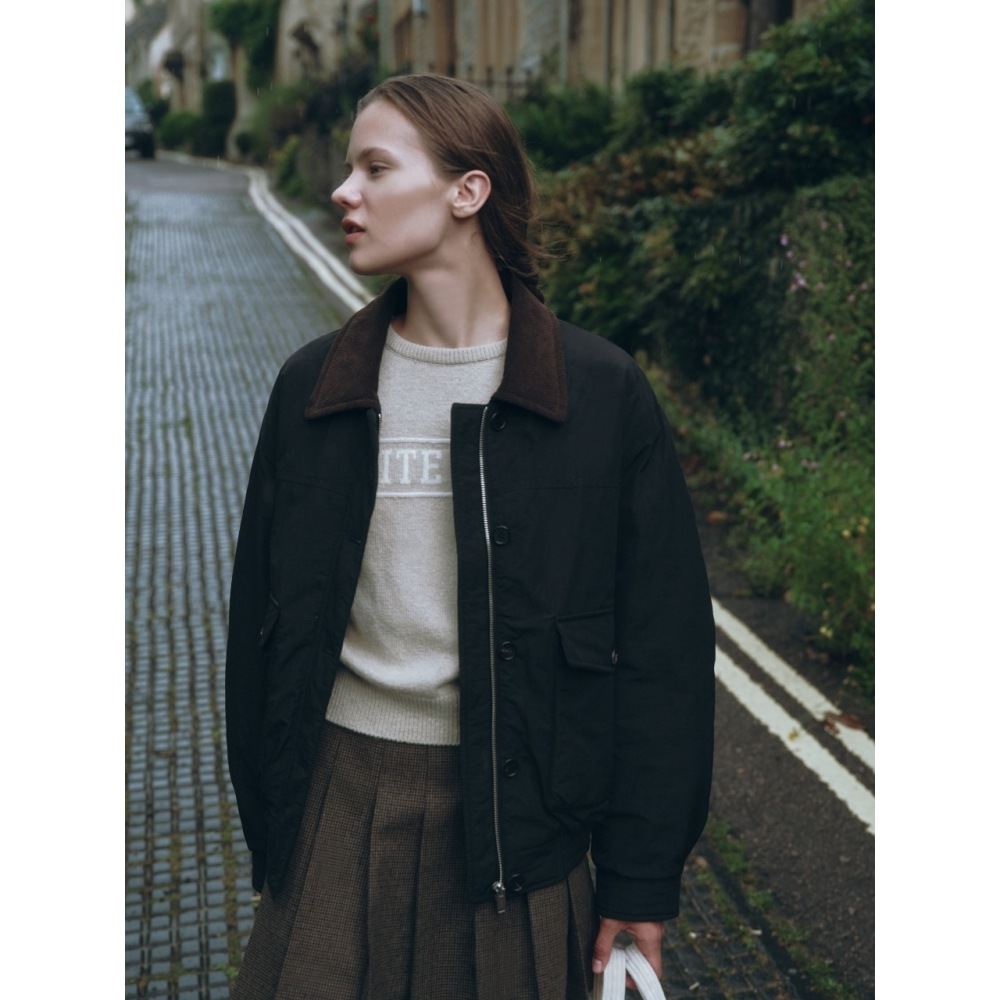 DEPOUND キルト裏地カラージャンパーブラック 29,086円