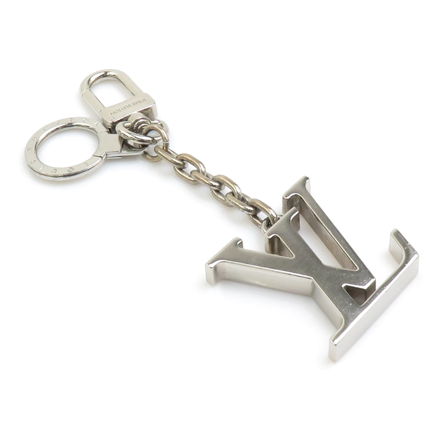 ルイ ヴィトン LOUIS VUITTON チャーム キーリング ポルト クレ イニシャル LV メタル シルバー ユニセックス M65071 r10438a