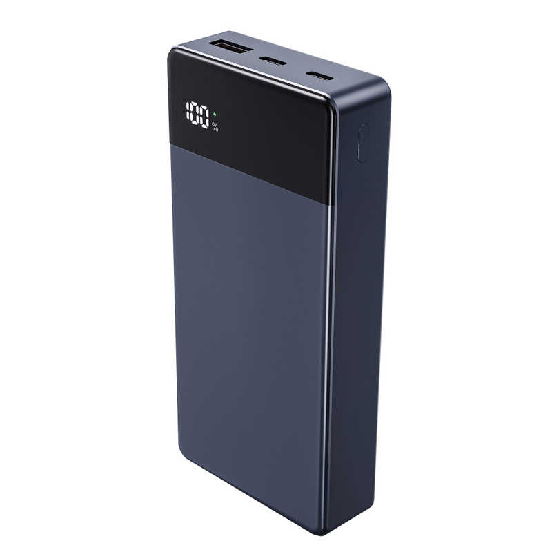 グリーンハウス　準固体 モバイル充電器 20000mAh ブルー ［USB Power Delivery対応 / 3ポート］　GH-SSMBPA200-BL