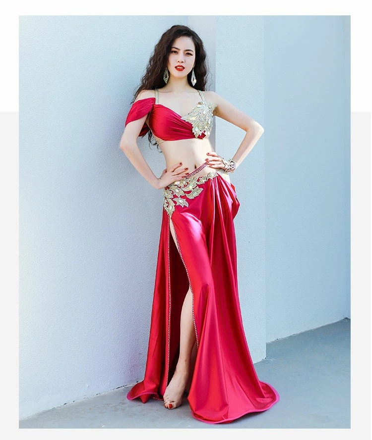 お見逃しなく３色 オリエンタル ベリーダンス パフォーマンス 衣装 ステージ グループ ダンス 衣装 セクシー エレガント スイング スカート フリーサイズ レディース ベリーダンススーツダイヤモンド