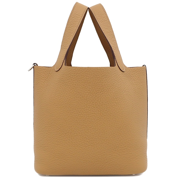 エルメス HERMES ハンドバッグ ピコタンロック PM トリヨンクレマンス ビスキュイ シルバー金具 茶 U刻印（2022年製） 【箱】【中古】 323,523円