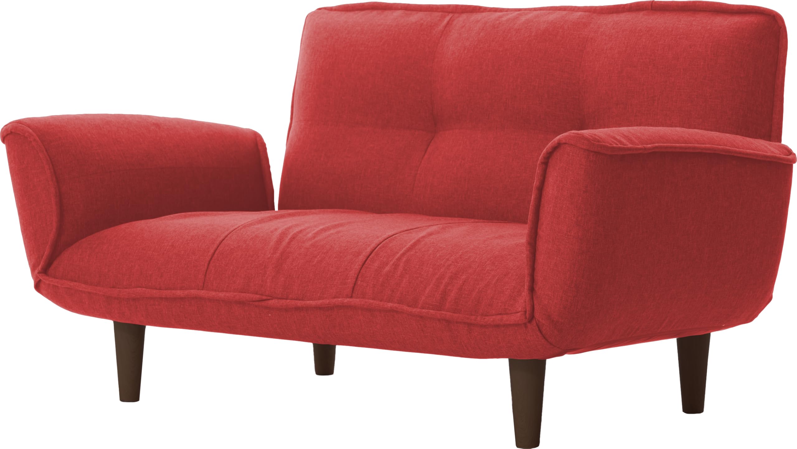 セルタン コンパクトカウチソファ ダリアンレッド リクライニング ポケットコイル 日本製 A1010a-a-563RED