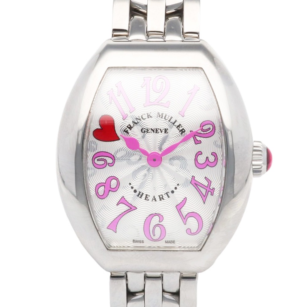 フランクミュラー ハートトゥ ハート 腕時計 ステンレススチール 5002SQZC10HJRED AC クオーツ 1年保証 FRANCK MULLER 中古 美品