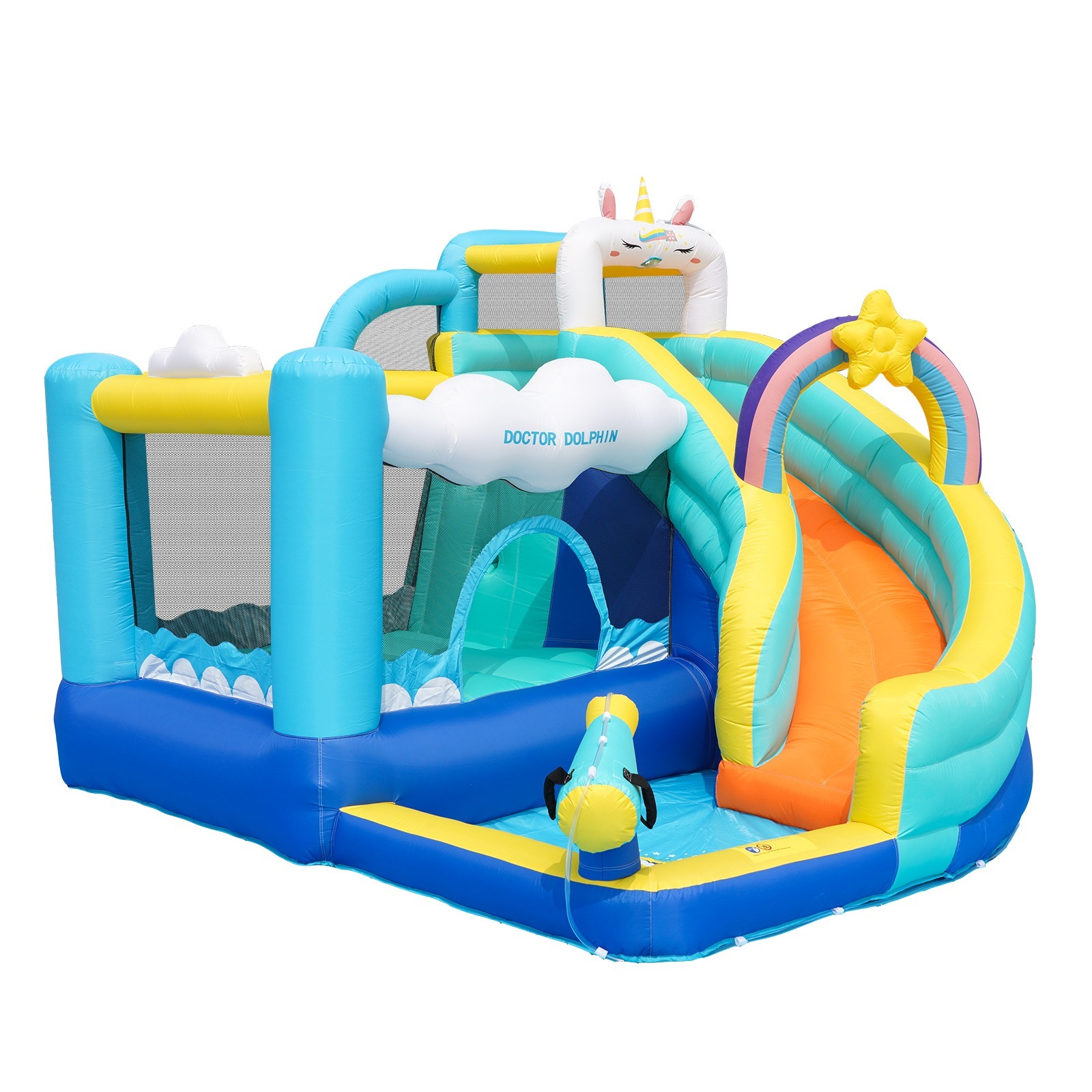 【国内へ発送&送·料·無·料】最新モデル ユニコーン大型遊園地 大型 遊具 エアー プール 滑り台 大型プール ビニールプール トランポリン すべり台 大型遊具 エアー遊具 キッズハウス プレイハウス