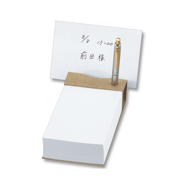（まとめ） TANOSEE ツインペン立てメモ クラフト表紙天のりとじ 1セット（10冊） 2セット