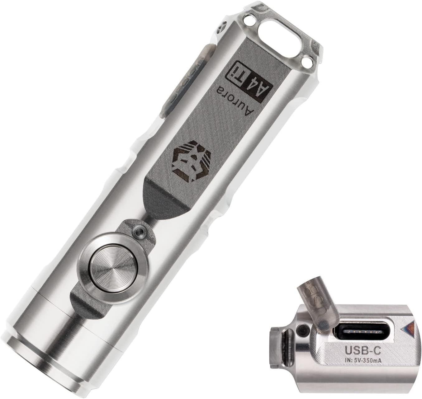 アップグレードされた第 3 RovyVon オーロラ A4 EDC キーチェーン懐中電灯USB C 充電式懐中電灯チタン 650 ルーメン超明るいハンドヘルド ライト5 つの照明モード毎日運ぶ