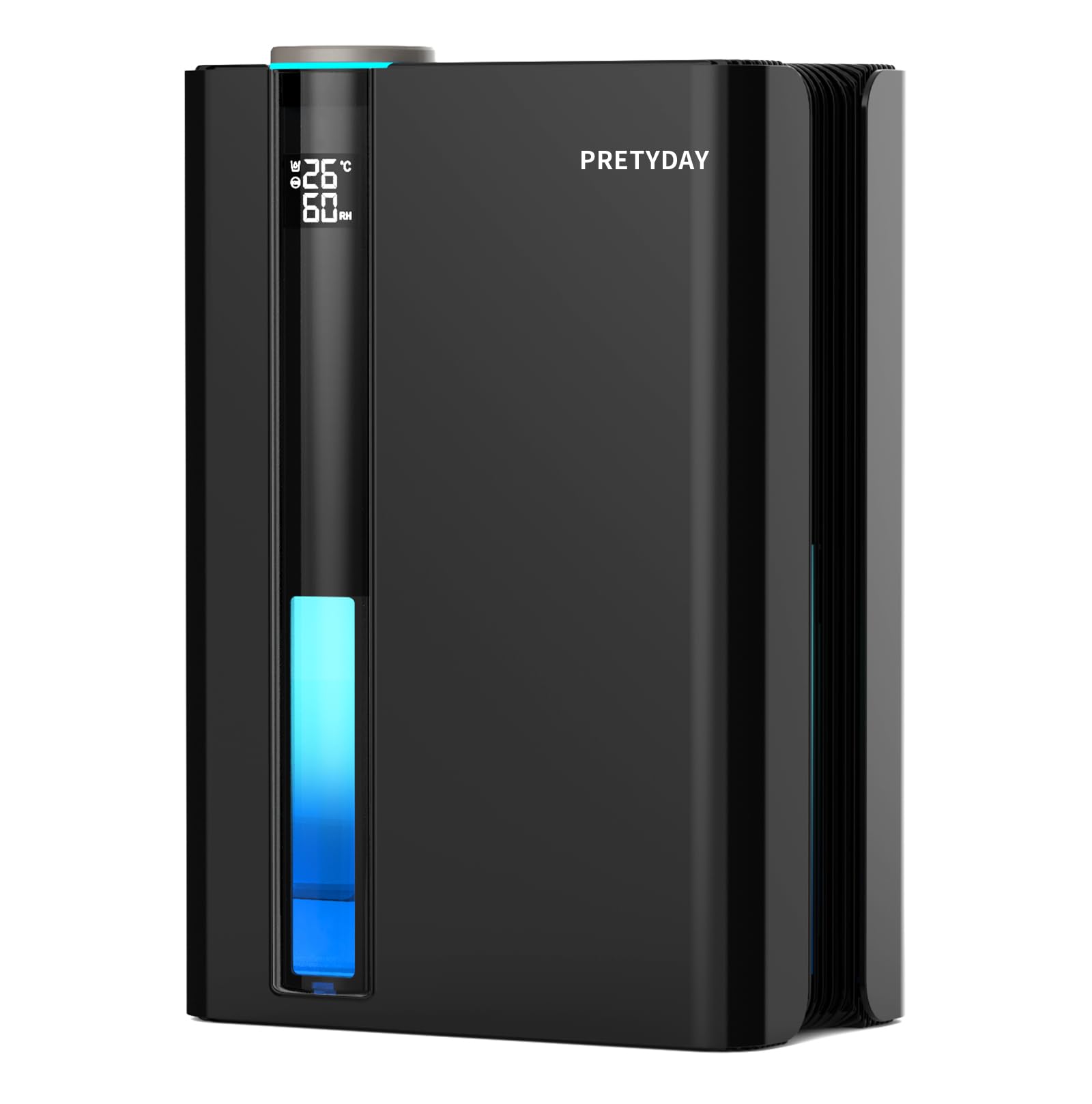 PRETYDAY 除湿機 大容量2.8L 2025新型 除湿器 小型 1200ml/日強力除湿 20畳まで対応 恒湿モード 湿度調整 満水自動停止 七色ライト 省エネ 静音 除湿乾燥機 ペルチェ式 部
