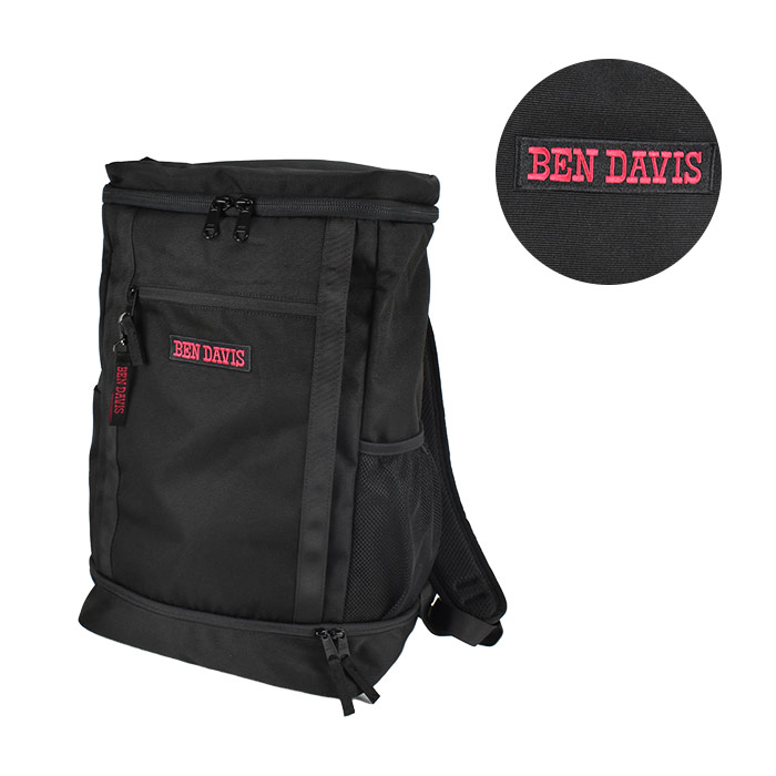 BEN DAVIS BOX DAYPACK ボックスデイパック リュックサック メンズ レディース 大容量 メンズ 通学 男女兼用 黒 内ポケット付き 男の子 おしゃれ 大きい 大きめ 高校 女子 男