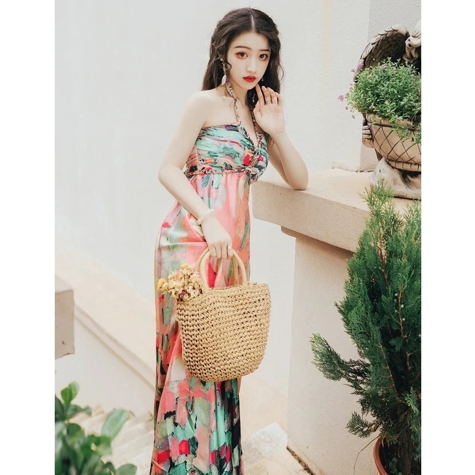 ワンピース リゾート 夏 ワンピ ノースリーブワンピ レディース 花柄 ワンピ オフショルダー フレ