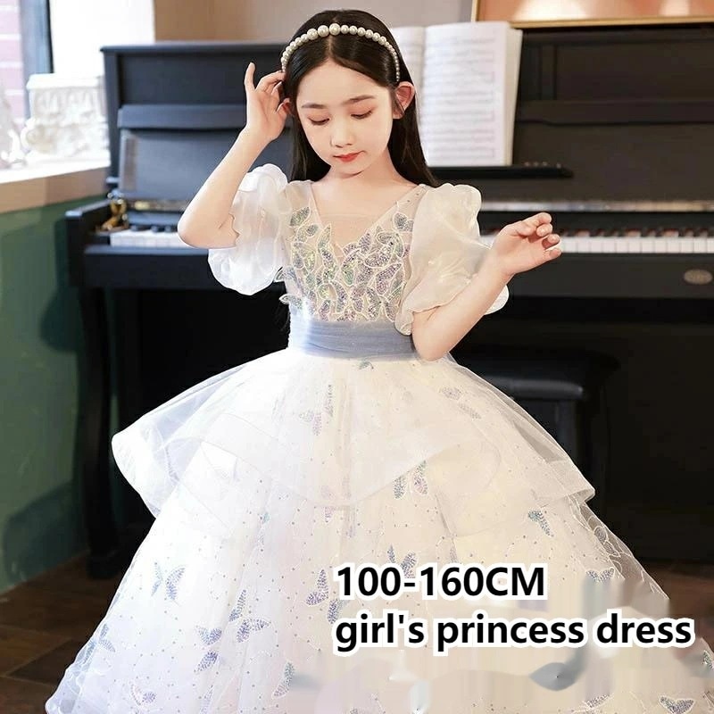 子供ドレス 女の子 ピアノ 発表会 プリンセスドレス 結婚式 レースドレス ワンピース 子供 ドレス フォーマル お姫様 七五三 ジュニア 子ども ロングドレス キッズ ワンピース c-lifu-63 5,458円
