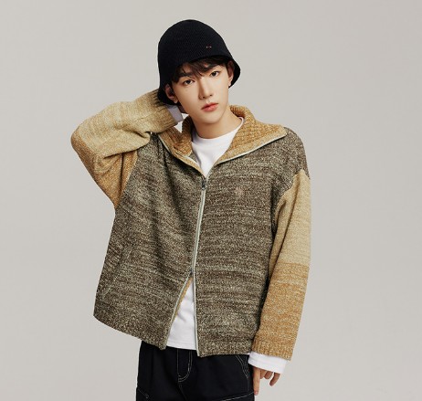 [ZB1 23 FWコレクション] TONE VARIATION BOUCLE KNIT ZIP UP