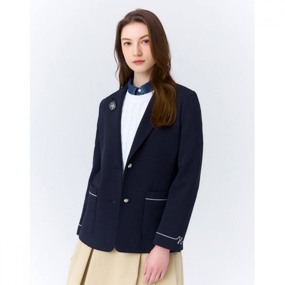 (ヘッジズレディース) 24SS ネイビーデタッチャブルペンプントブレザー HSJA4B202N2