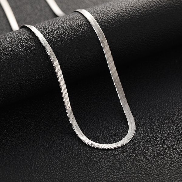 【送料無料】１８インチ４６センチ/ダブルスネークプラチナコートネックレス