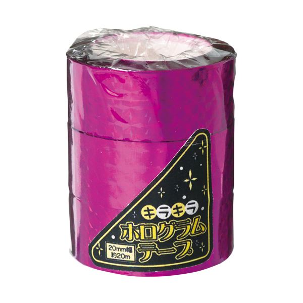 (まとめ) ホログラムテープ牡丹20mm約20m3巻 10セット