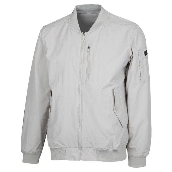 メンズ 軽くて柔らかい 中間の季節の変わり目にぴったりのブルゾンジャンパー BR-JUA-HGMP16-グレー
