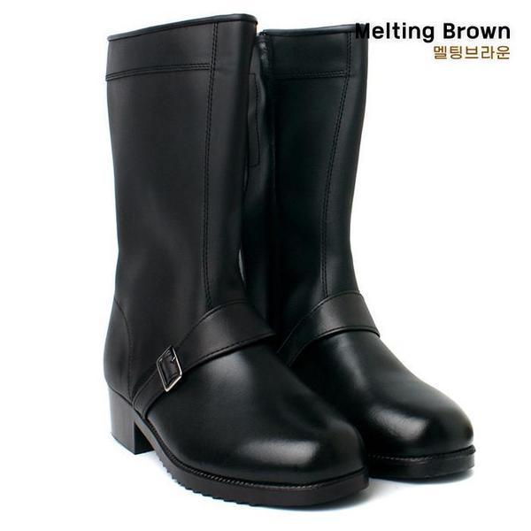 男性用レザーロングブーツ 裏起毛 防寒ブーツ K25