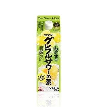 大関 わが家のグレフルサワーの素 900ml 24本【北海道東北四国九州沖縄県は必ず送料がかかります】