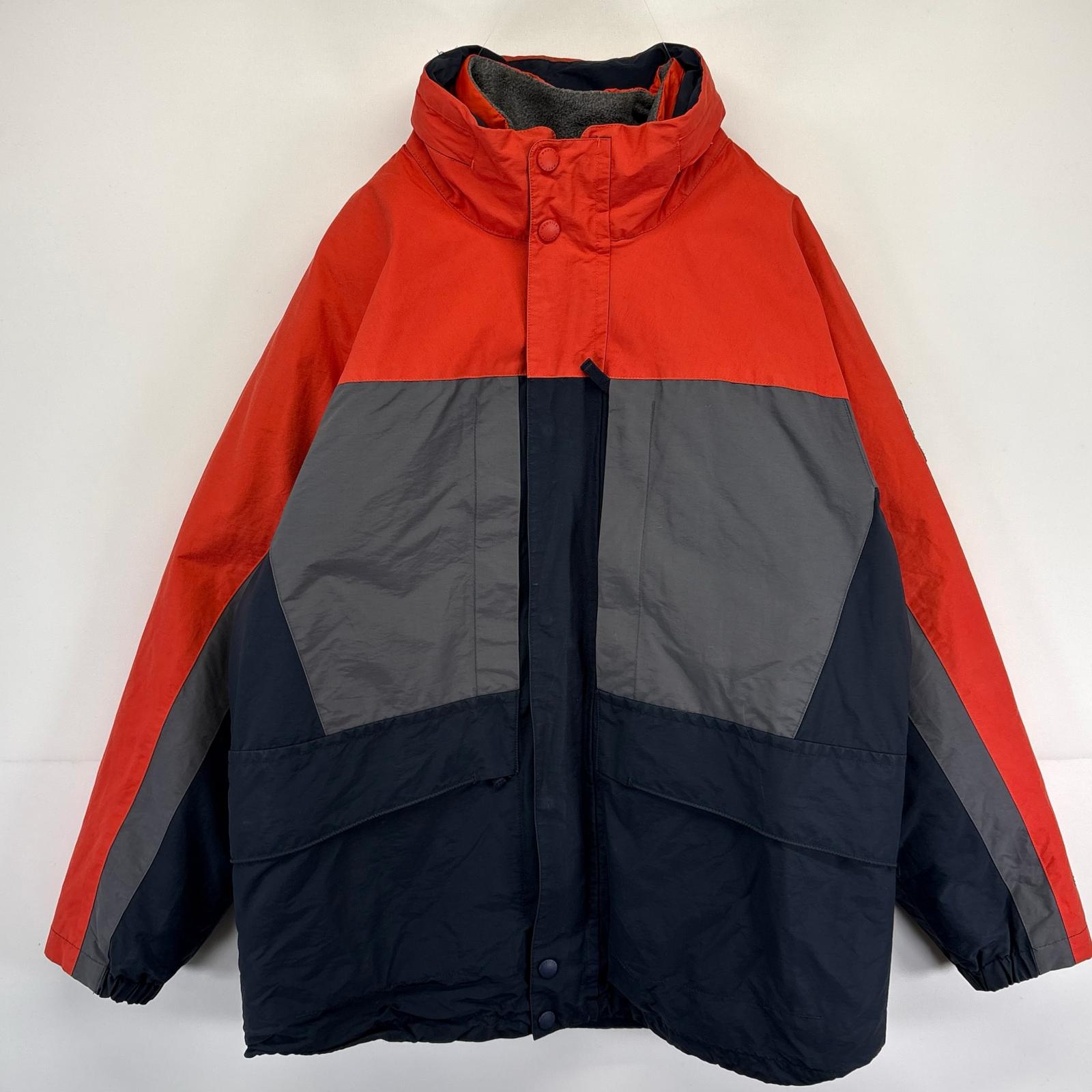 古着 ナイロンジャケット マウンテンパーカー NX3000 2枚セット フルジップ アウター L オレンジ メンズ