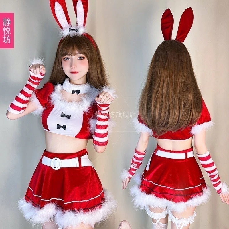 クリスマス服大人女性クリスマス服祝日パーティーはウサギ女子ウサギ服セクシーな舞台演技服を装います3