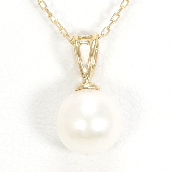 K18 18金 YG イエローゴールド ネックレス パール(真珠) 約40cm ジュエリー 中古