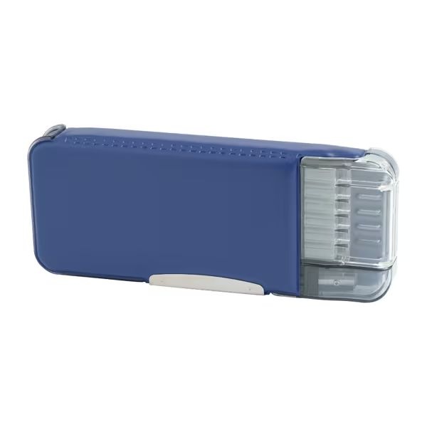 （まとめ買い）うかサポ えんぴつチェック両面筆入 筆箱 Wシート補強 ネイビー FD-8445-K [x3]