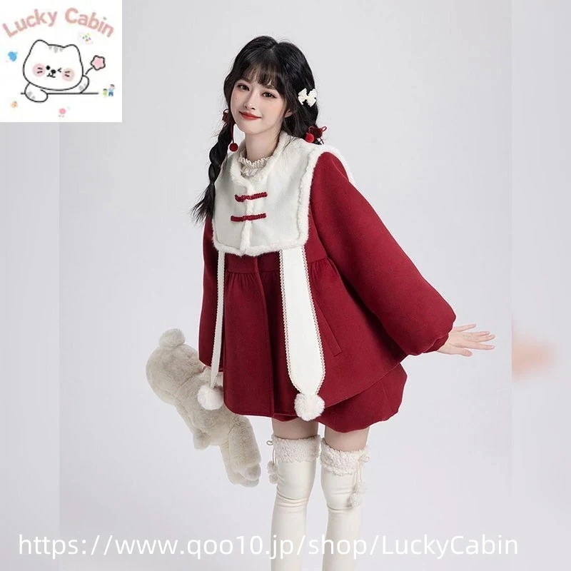 サンタコス クリスマス 新年 スーツ レディース 冬 アウター ポッドパンツ セット脚魅せミニスカート