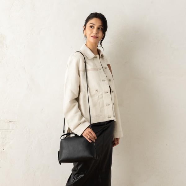 ハンドバッグ ショルダーバッグ アリファ Mサイズ ブラック レディース GIANNI CHIARI