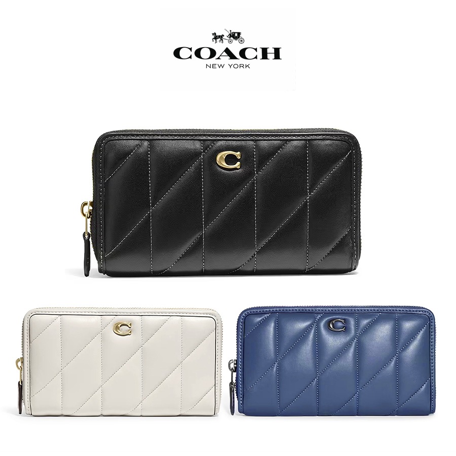 財布 長財布 ナッパレザー ピロー キルティング ロゴ ジップ ウォレット 長財布 C8570 レディース
