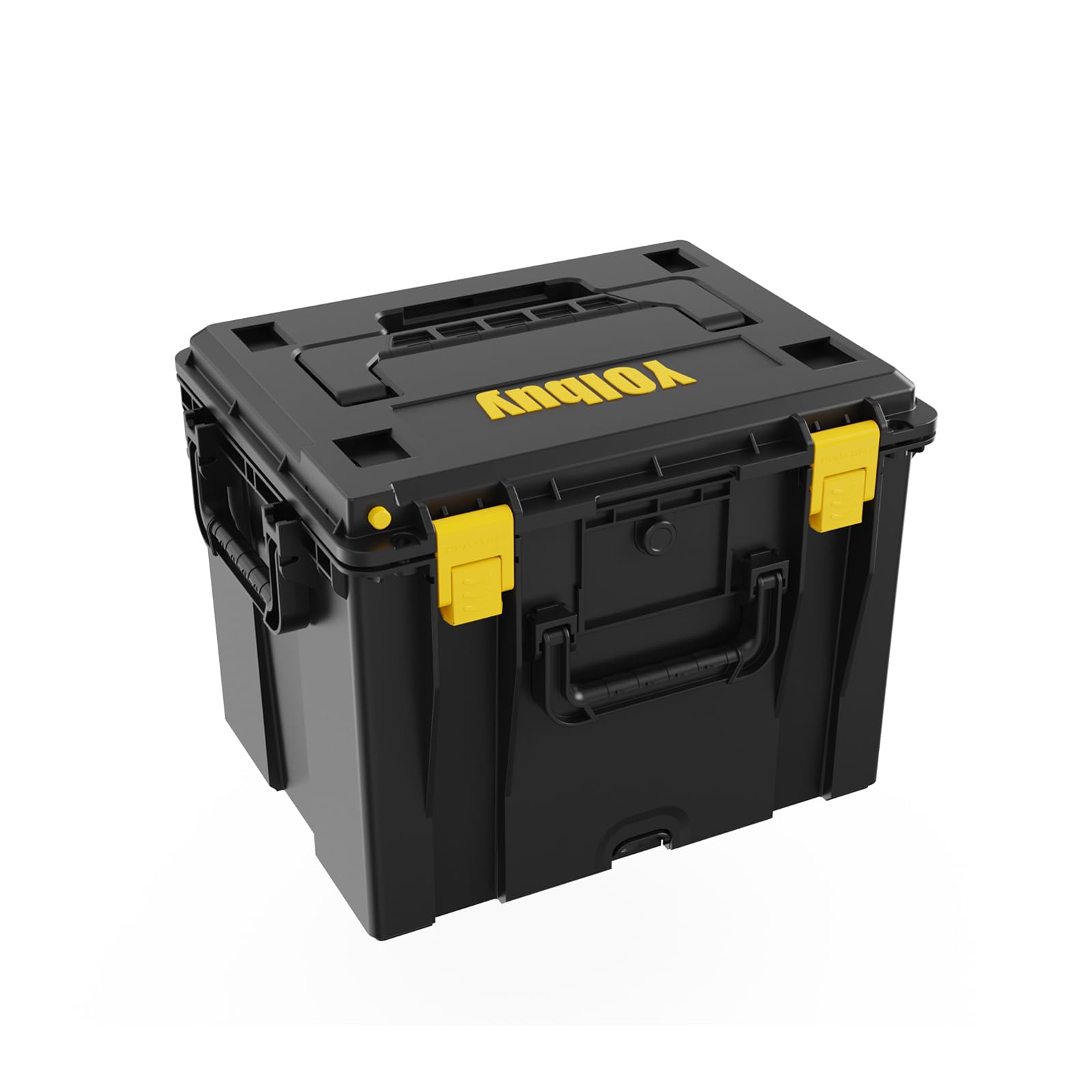 YOIbuy PRO スタックボックス 防水防塵 ツールボックス 頑丈なABS樹脂 システムケース 簡単スタッキング 工具箱 収納ケース 積み重ね収納 気圧開放バルブ付き 施錠穴付き 上面ハンドル付き