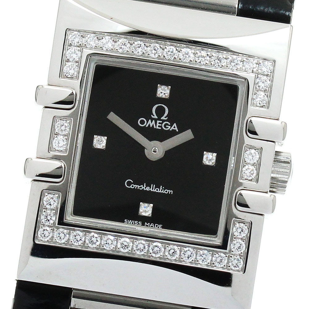 オメガ OMEGA 1835.46.51 コンステレーション クアドラ ダイヤベゼル クォーツ レディース 良品 _905547【中古】