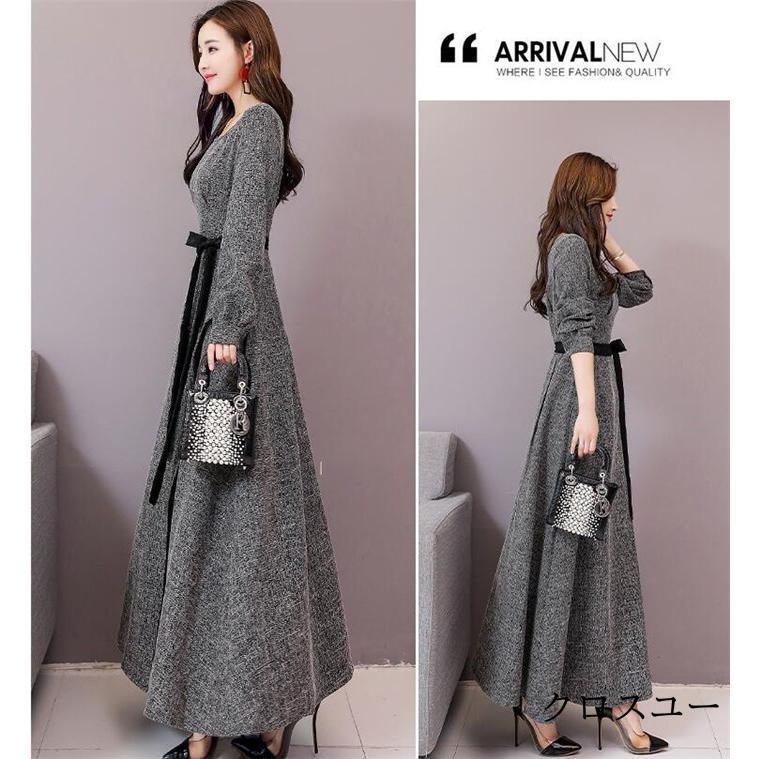 マキシワンピース レディース パーティードレス 結婚式 裏起毛 ワンピース キレイめ ドレス フォーマル ロングワンピース 入園式 卒業会 入学式